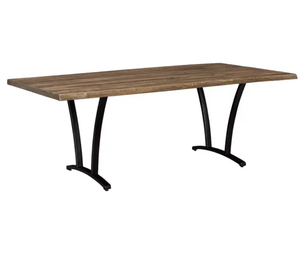 Live Edge Rough Sawn Table With Pagosa Base