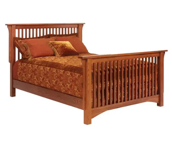Old English Mission Slat Bed