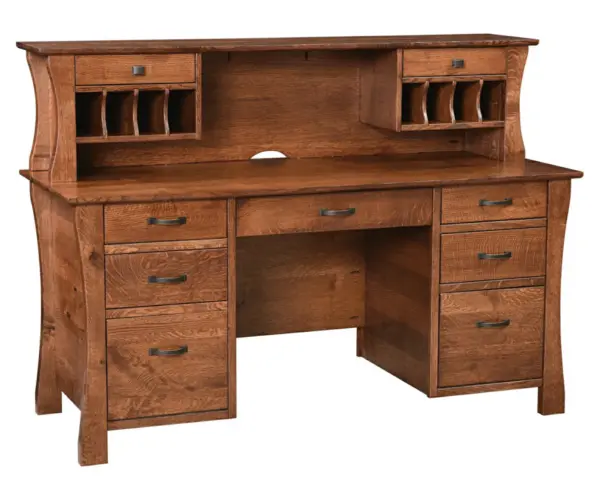 Kapernaum Double Pedestal Desk & Hutch