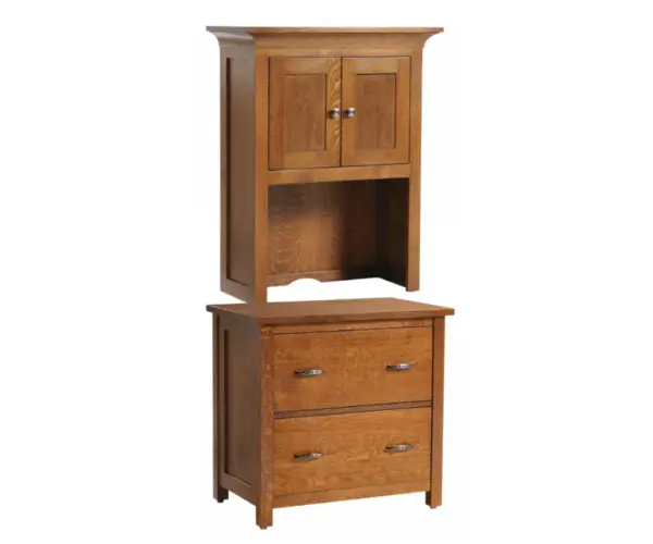 Coventry Mission Lateral File Cabinet With Hutch