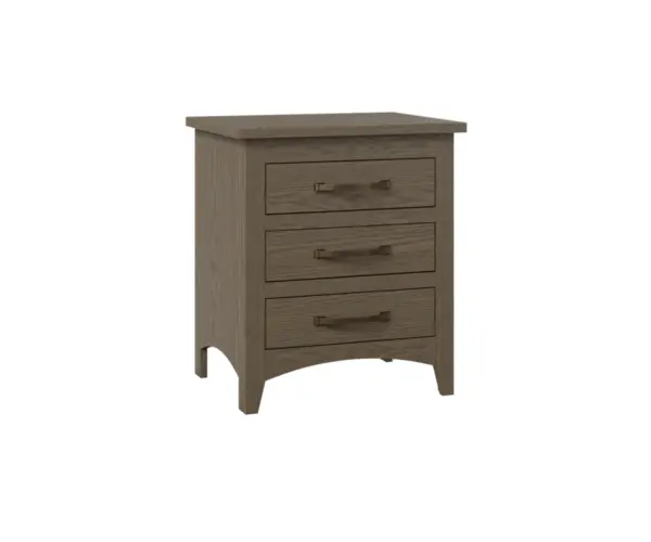 Glacier 3 Drawer Nightstand