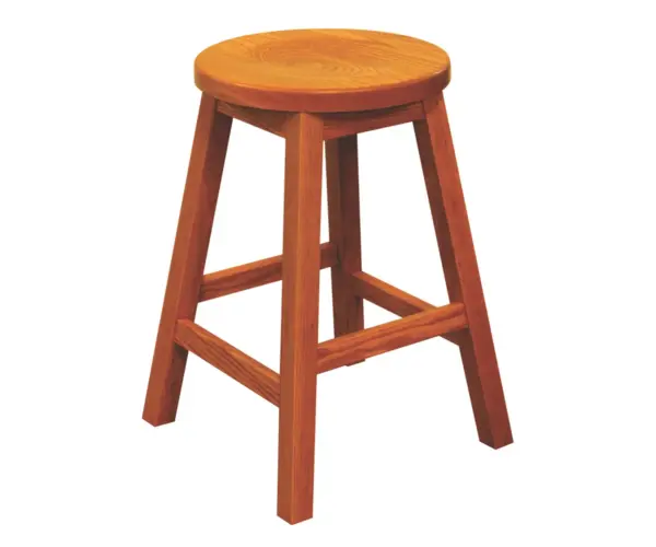 24" Mission Bar Stool with Round Seat