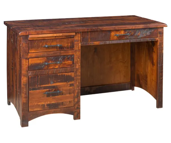 Barn Floor Single Pedestal Desk