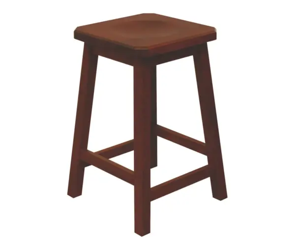 24" Mission Bar Stool with Clipped Corners