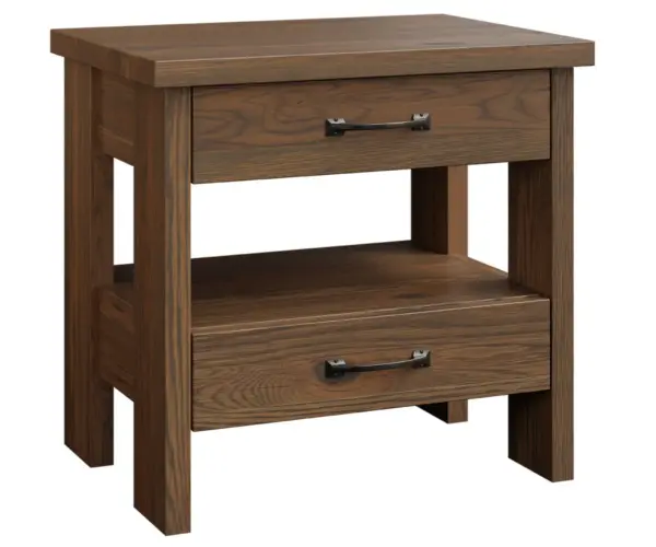 Cheyenne 2 Drawer Nightstand with Open Shelf