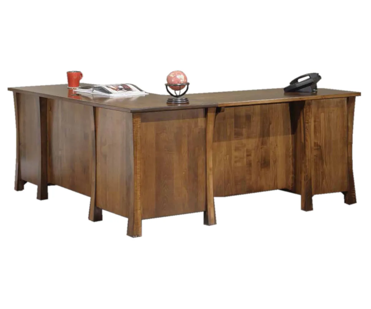 Woodbury L-Desk With Hutch - Image 2