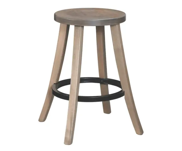 Turnstone 24" Stationary Bar Stool With Metal Ring
