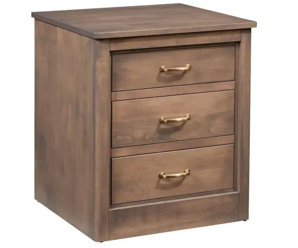 Vermilion Three Drawer Nightstand