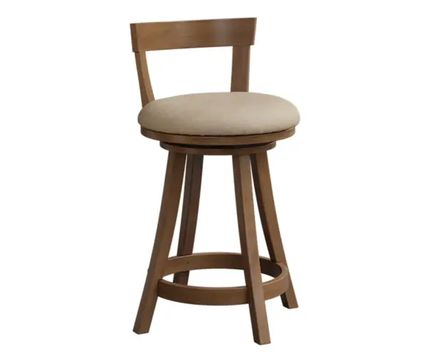 24" Turnstone Swivel With Back And Fabric Seat