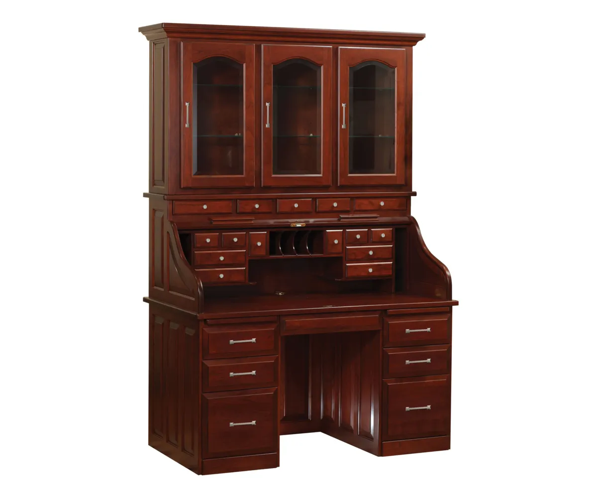 56" Traditional Desk with Hutch