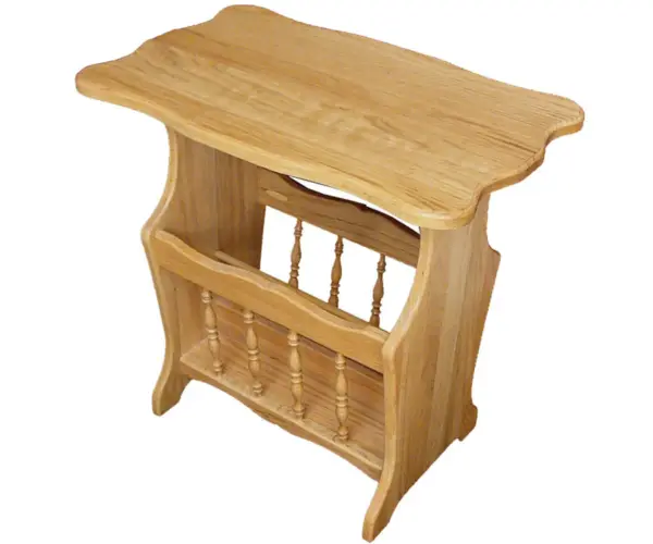 Magazine Stand with Scalloped Top