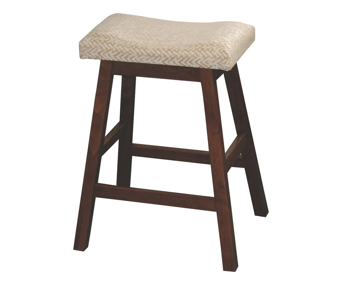 24" Wave Bar Stool with Fabric