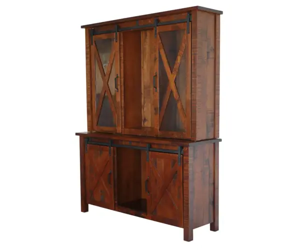 Sliding Barn Floor 3 Door Hutch