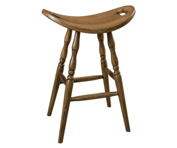 Saddle Stationary Bar Stool