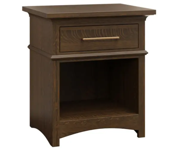 Old World 1 Drawer Open Nightstand