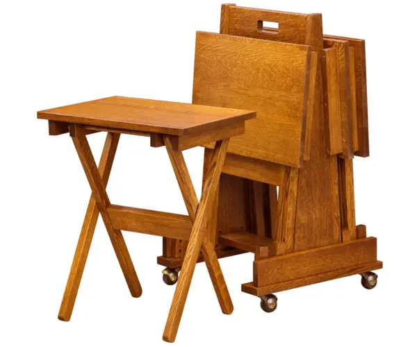 Mission Folding TV Tray Set