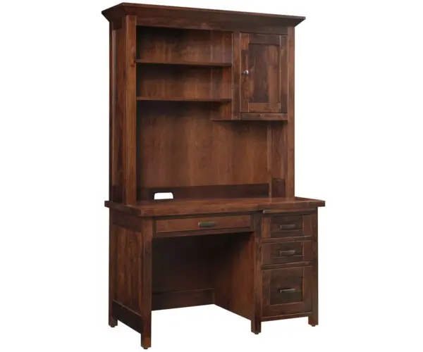 Sante Fe Single Pedestal Desk With Hutch