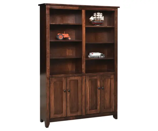 Modern Mission Bookcase with Doors