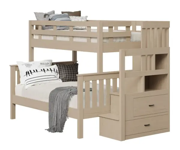Fairmont Twin x Full Bunk Bed With Staircase