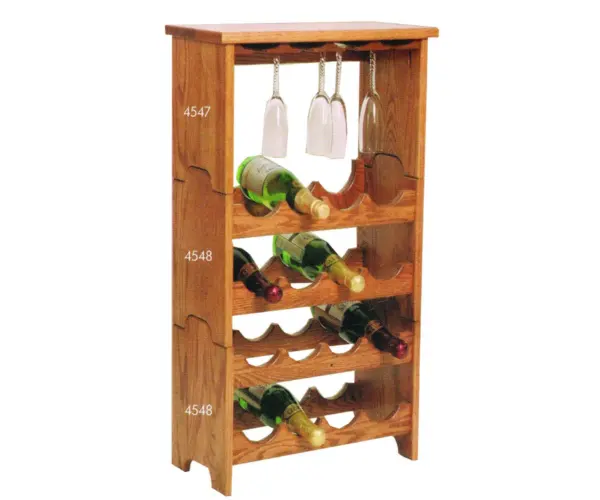 Stacking Wine Tower Glass Top