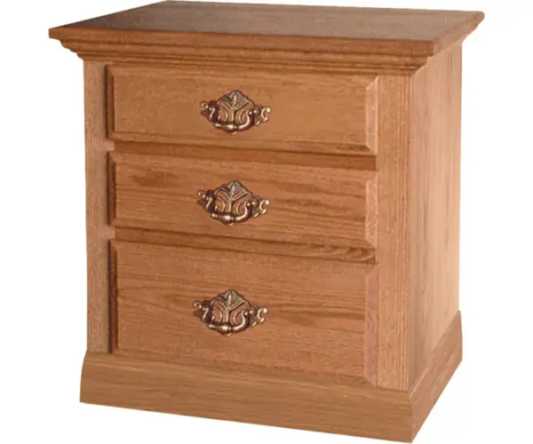 Traditional 3 Drawer Nightstand