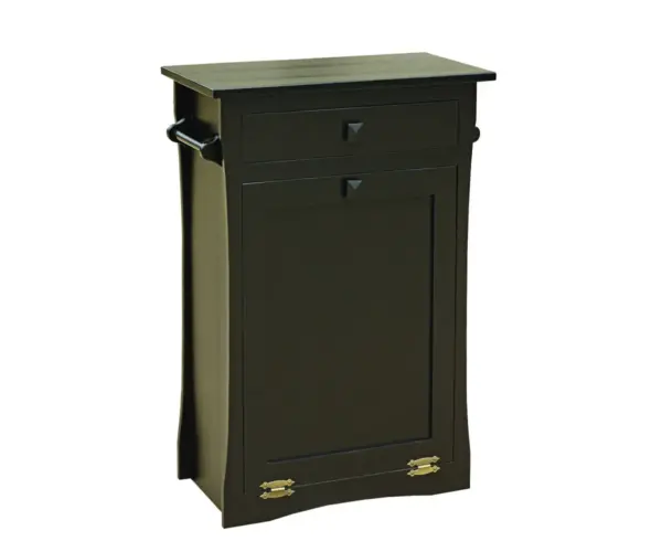 Tilt Out Trash Bin with Drawer and Bar