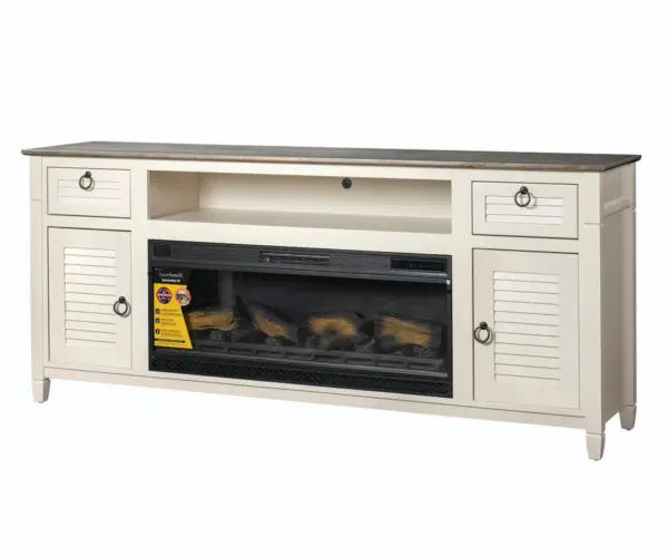 Aden Park TV Stand With Firebox