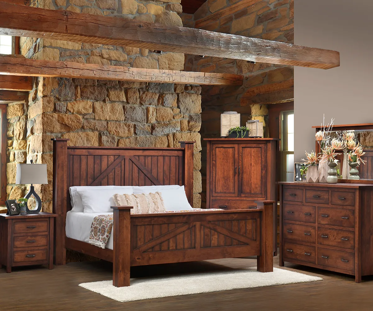 Mountain Lodge Panel Bed With Drawers To The Floor - Image 4
