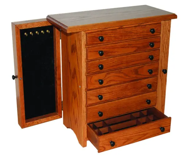 7-Drawer Jewelry Chest with Wings