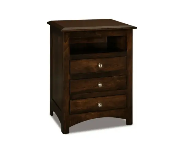 Finland 3 Drawer Nightstand With Opening