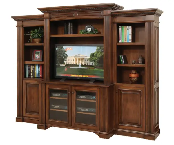 Lincoln 48" Entertainment with Side Bookcases
