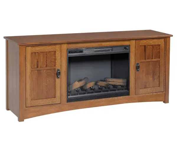 Liberty Mission TV Stand With Firebox