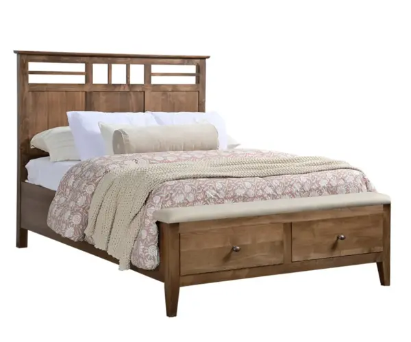 Otto Panel Bed With Footboard Storage & Bench
