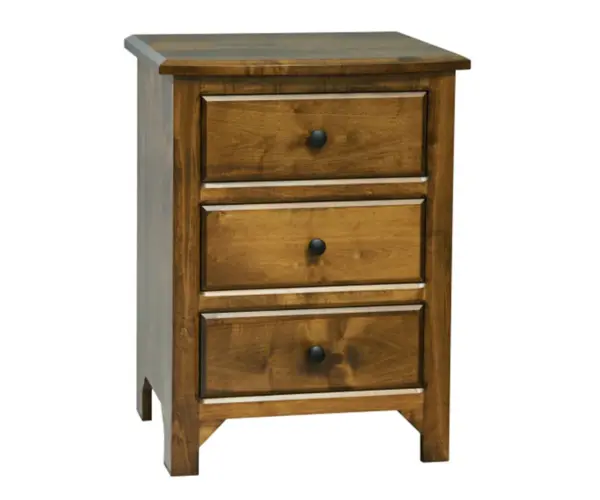 Old World Mission 3 Drawer Night Stand