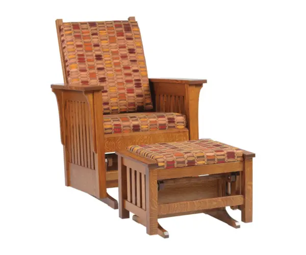Mission Glider And Ottoman