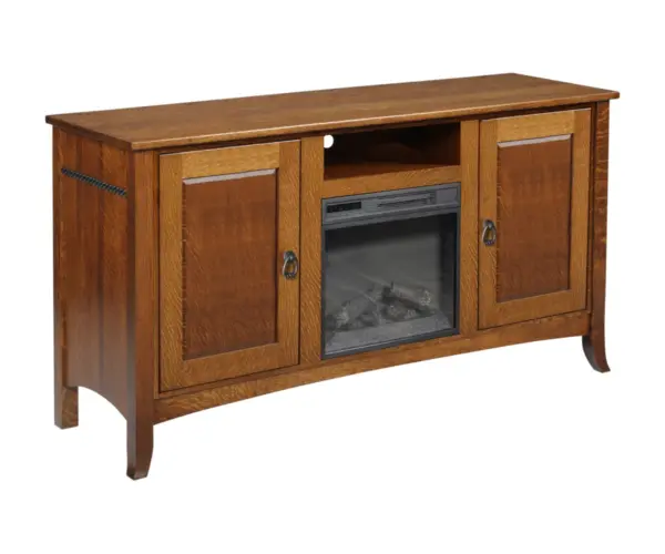 Cranberry Fire Box TV Stand - 60"