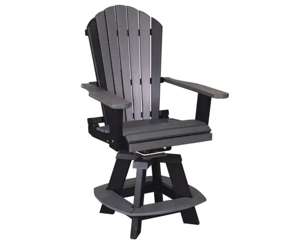 Round Adirondack Counter Height Swivel Chair