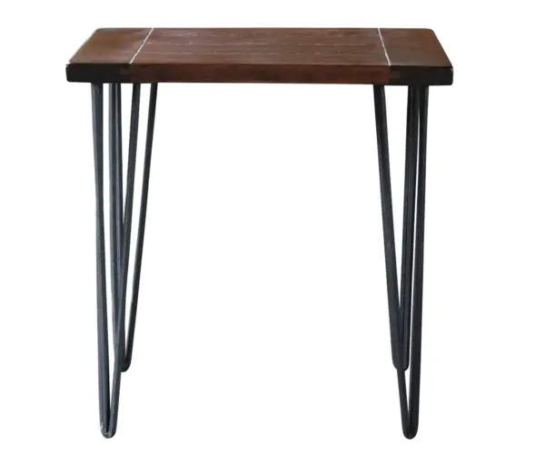 Seneca End Table With Iron Base