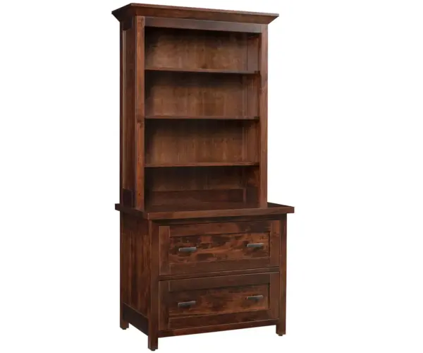 Sante Fe Lateral File Cabinet With Bookcase
