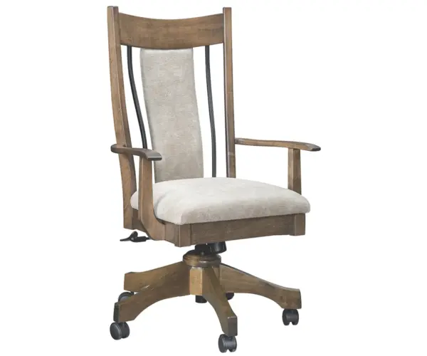 Eagle Desk Chair With Wrought Iron