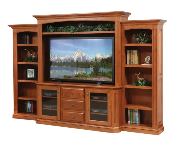 Buckingham Entertainment with Side Bookcases
