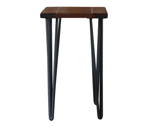 Seneca Chairside Table With Iron Base