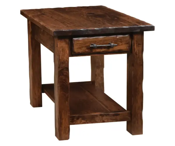 Hand Hewn End Table