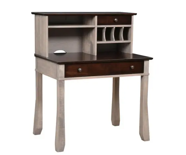 Craftsman Computer Desk and Hutch - Large Flare Legs