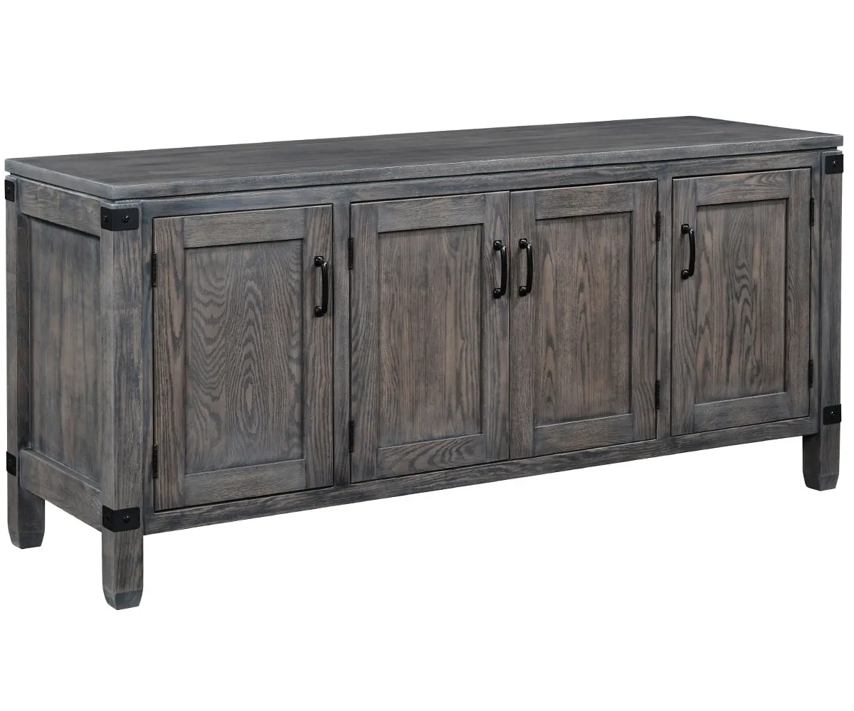 Antigo Media Console with Metal Brackets - 56"W