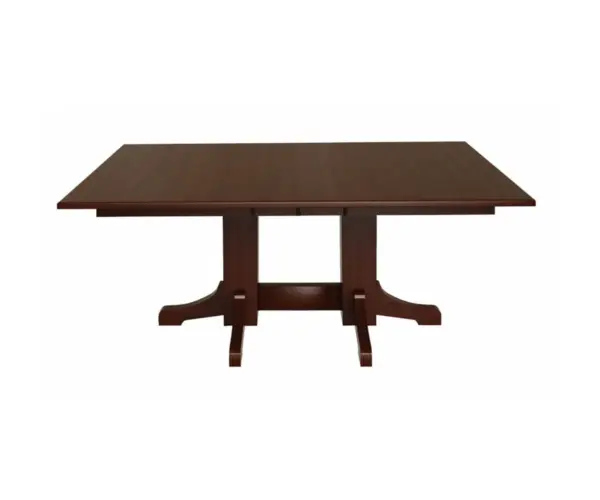 Mission Double Pedestal Table