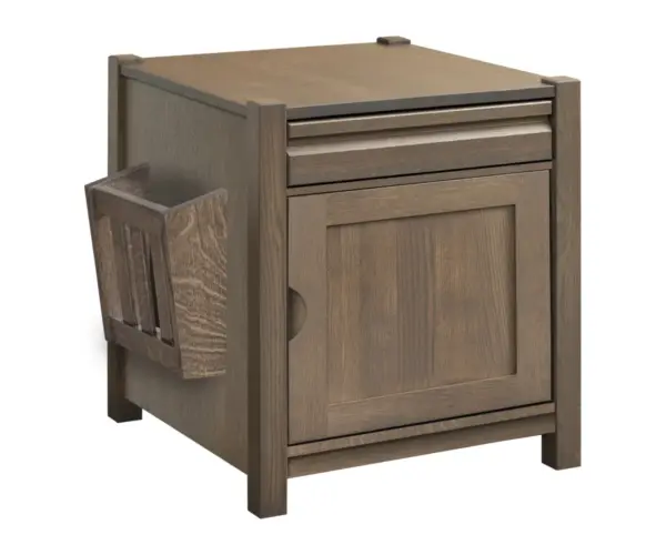 Fresno Enclosed End Table with Magazine Rack