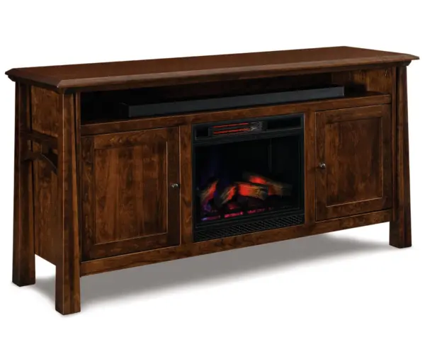 Artesa Media Stand With Fireplace - 72"W